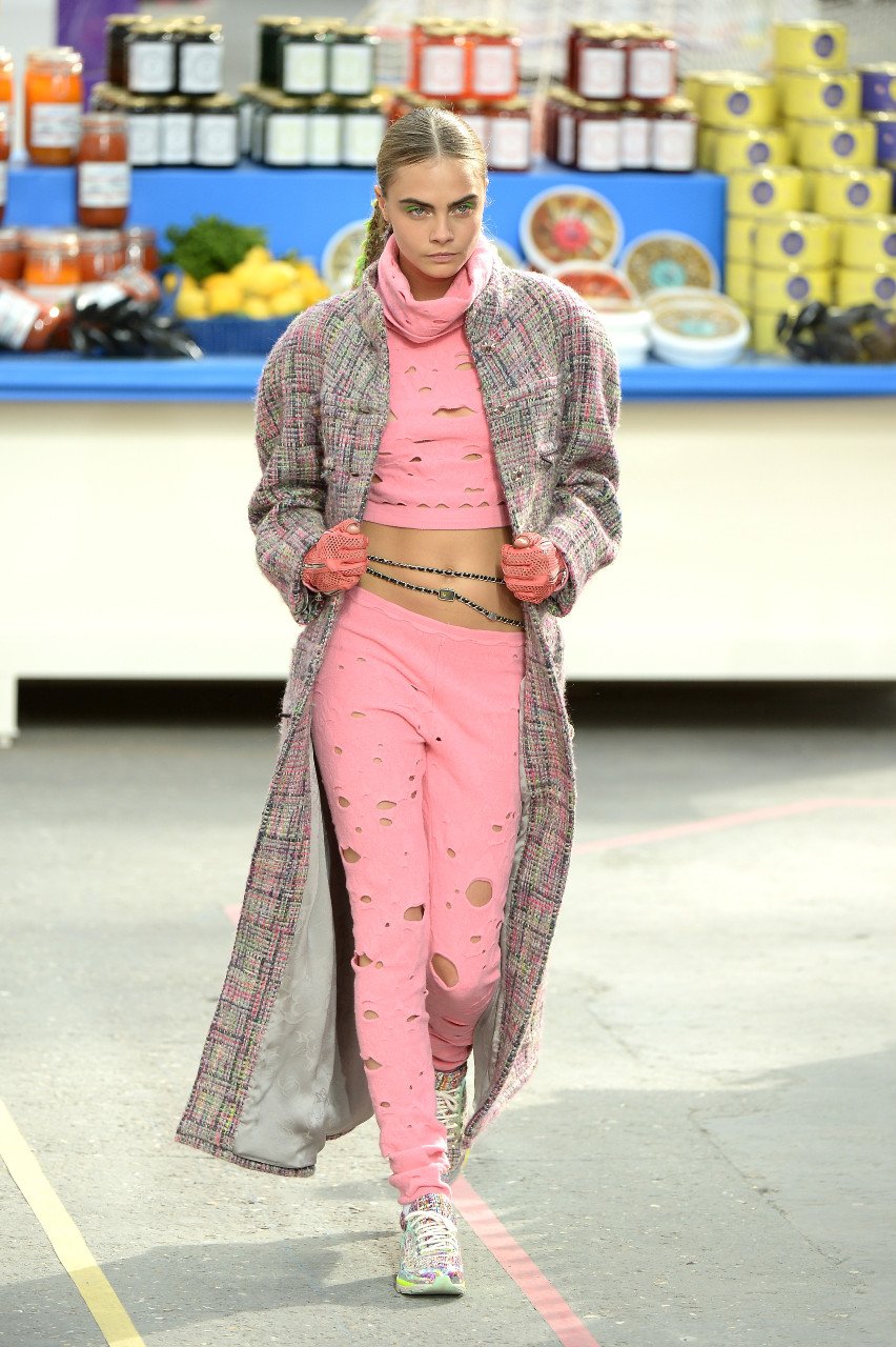 Cara Delevingne walks the runway during the Chanel show as part of the Paris Fashion Week Womenswear Fall/Winter 2014-2015 on March 4, 2014 in Paris, France. (Photo by Dominique Charriau/WireImage)