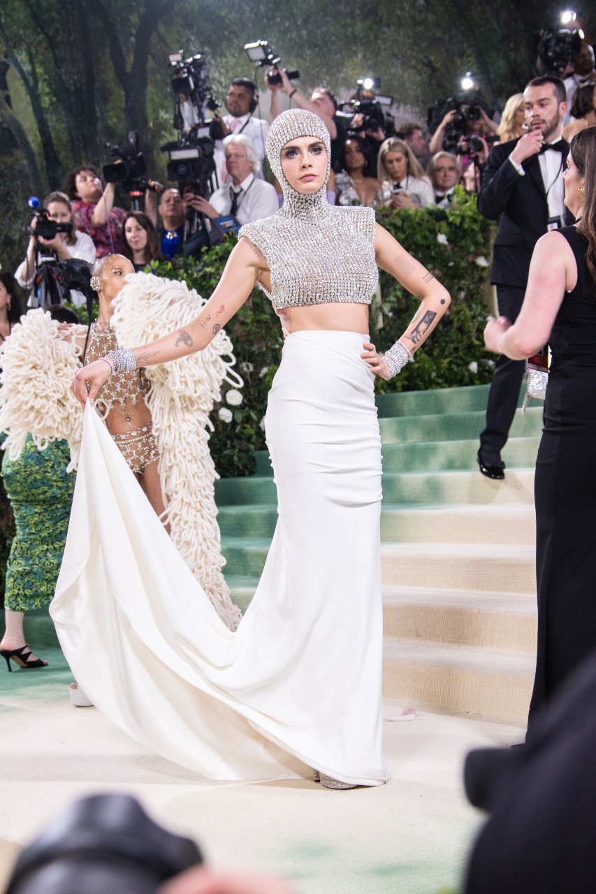La mannequin au Met Gala: "Sleeping Beauties: Reawakening Fashion" au Metropolitan Museum of Art, le 6 mai 2024, à New York. Photo par Lexie Moreland/WWD via Getty Images.