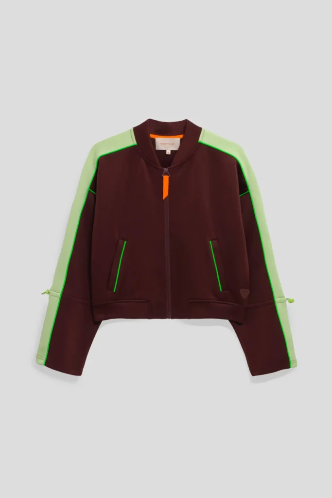 Veste jogging marron et vert Gertrude