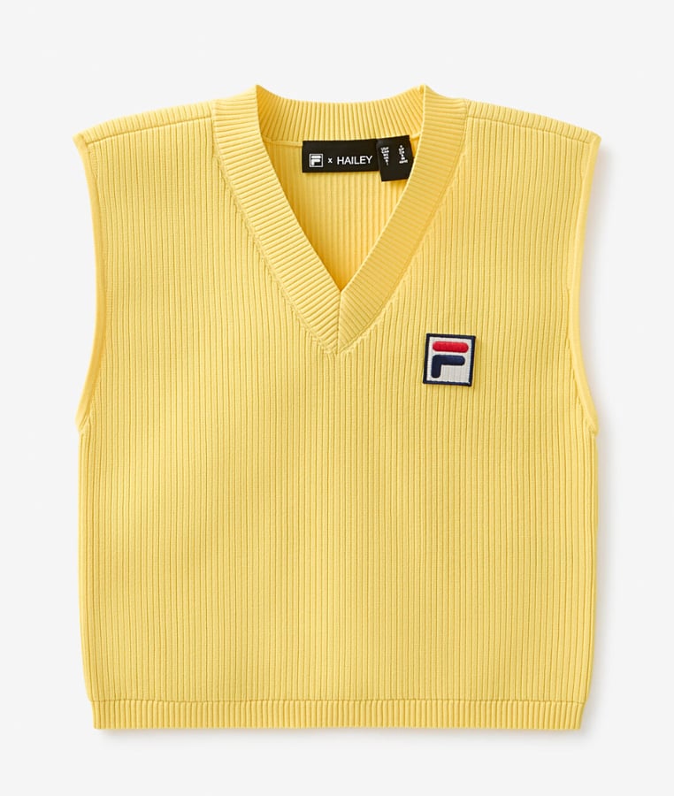 débardeur jaune fila x hailey bieber