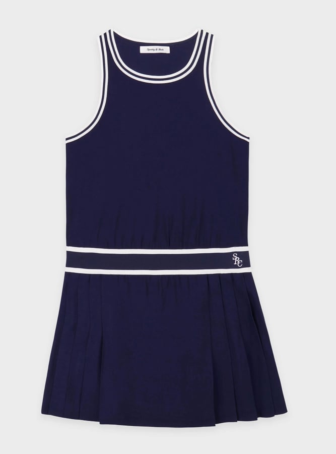 robe courte de tennis bleu marine sporty & rich 