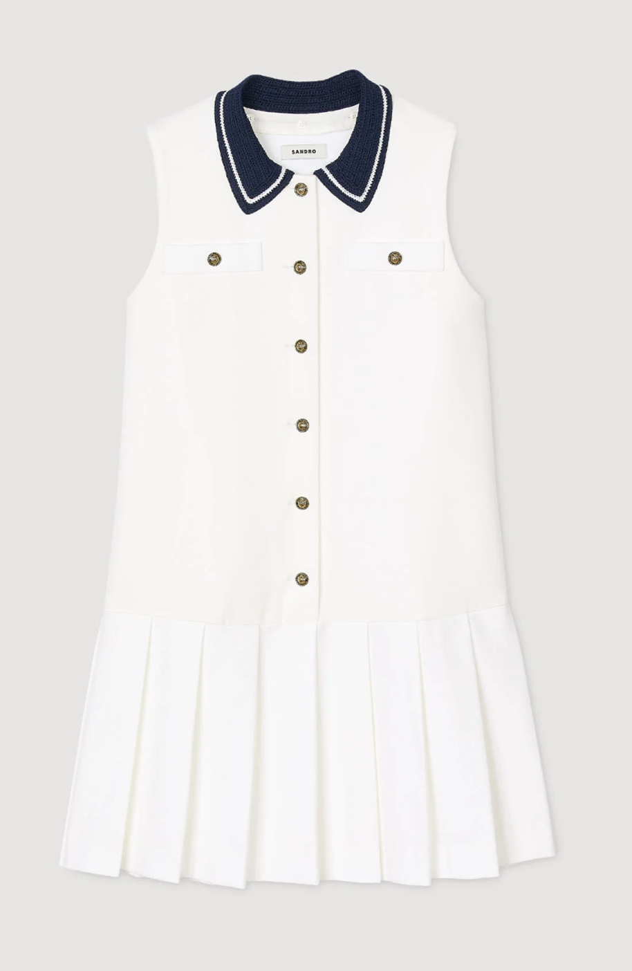 robe blanche plissée sandro 